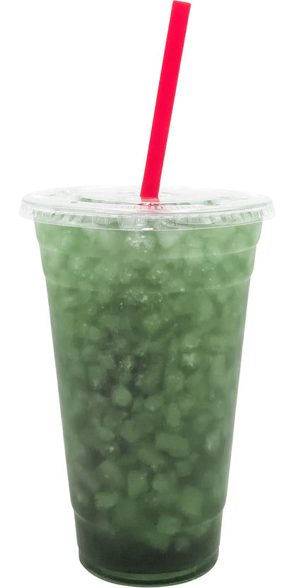 Bob Marley Flavored Loaded Tea in a Cup. Green Color.