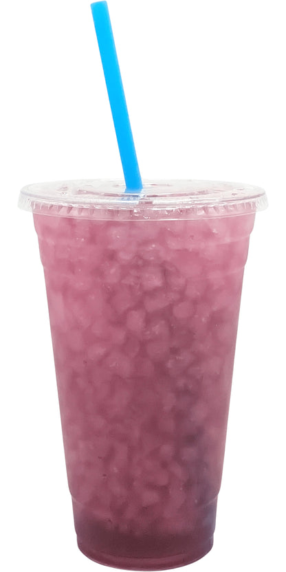 Cupid Shuffle Flavored Loaded Tea in a Cup. Purple Color.