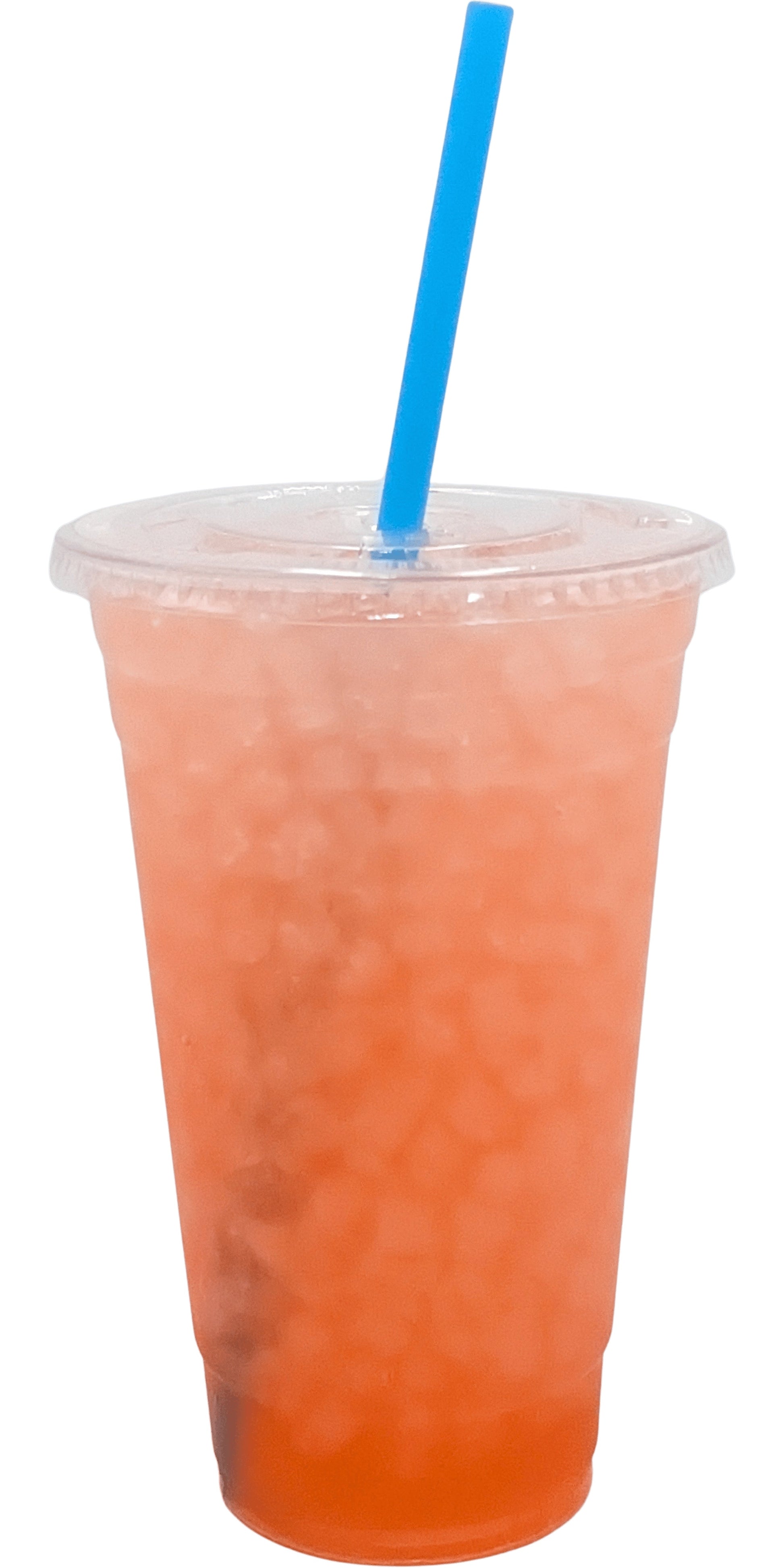 Jolly Rancher Flavored Loaded Tea in a Cup. Pink Color.