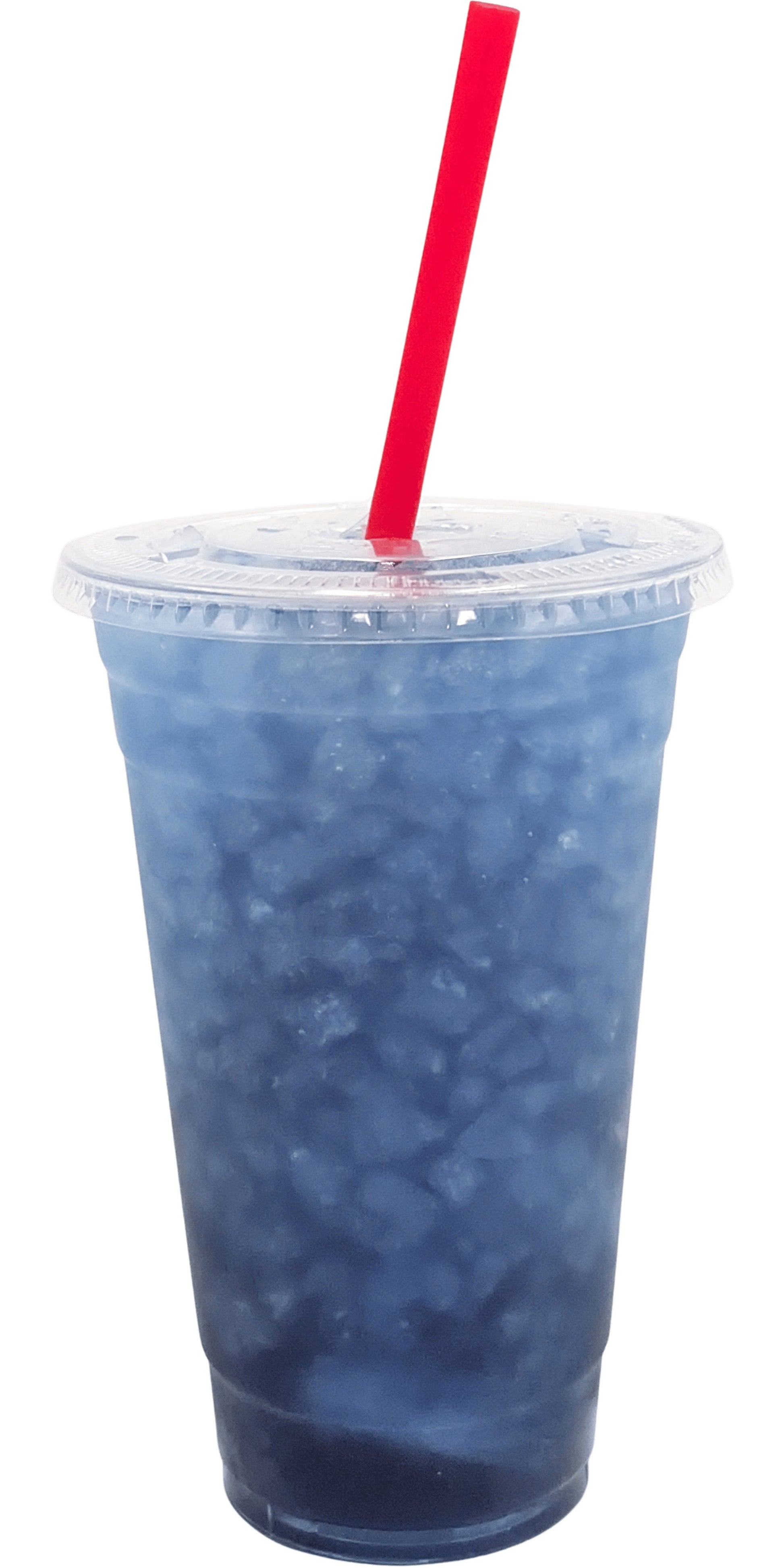 Lexi Flavored Loaded Tea in a Cup. Blue Color.