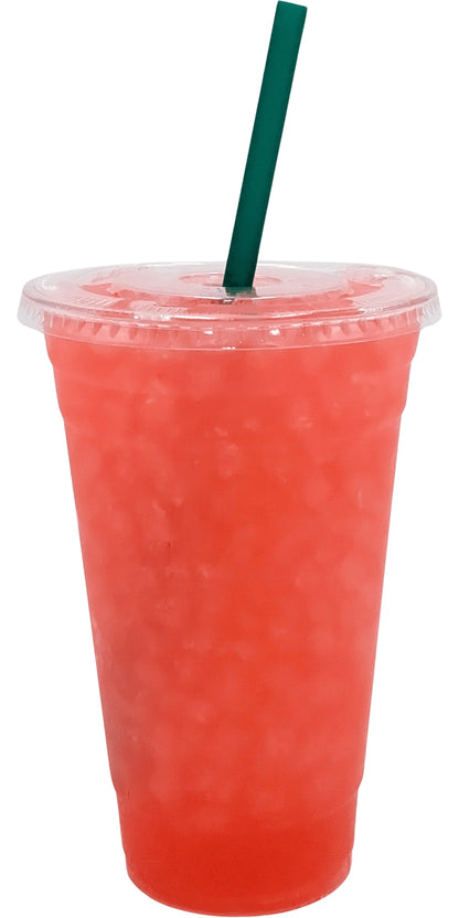 Pink Power Flavored Loaded Tea in a Cup. Pink Color.