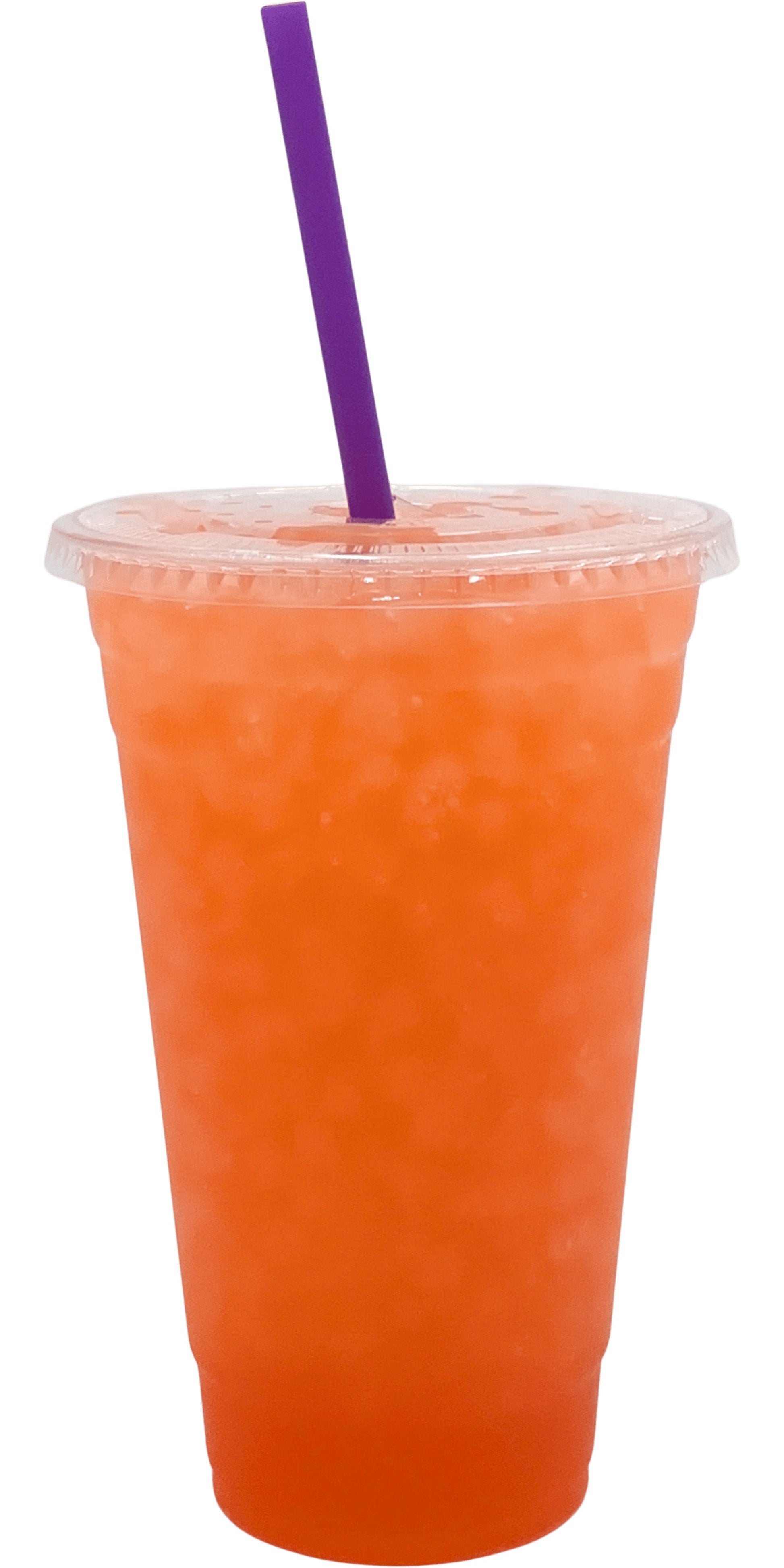 Pumba Flavored Loaded Tea in a Cup. Orange Color.