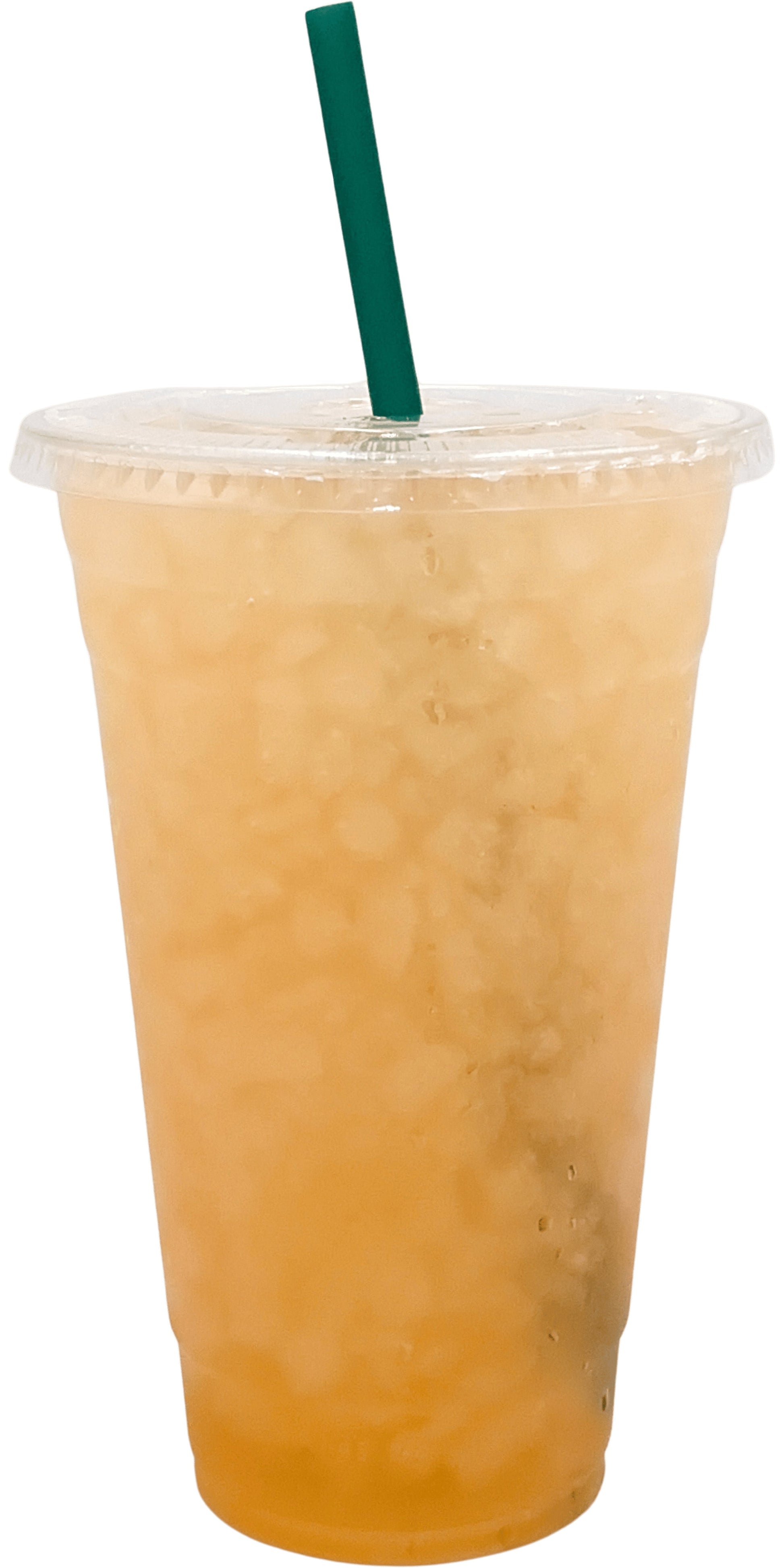 Watermelon Krawl Flavored Loaded Tea in a Cup. Yellow Color.